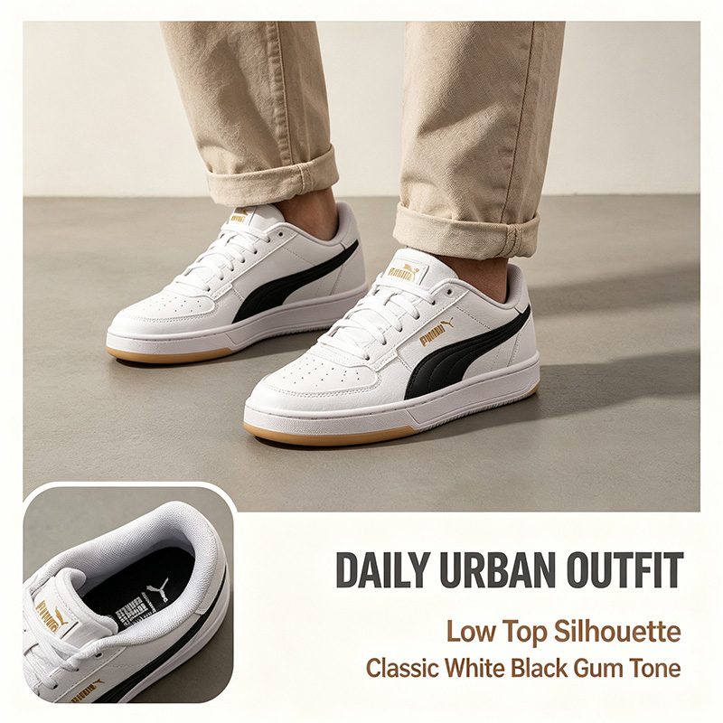 Puma Shoes Suede Classic - Мужские белые и черные низкие кроссовки