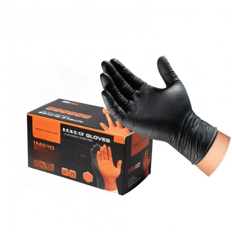 Nitrile Mechanic Glove - Усиленные нитриловые перчатки с алмазным узором,