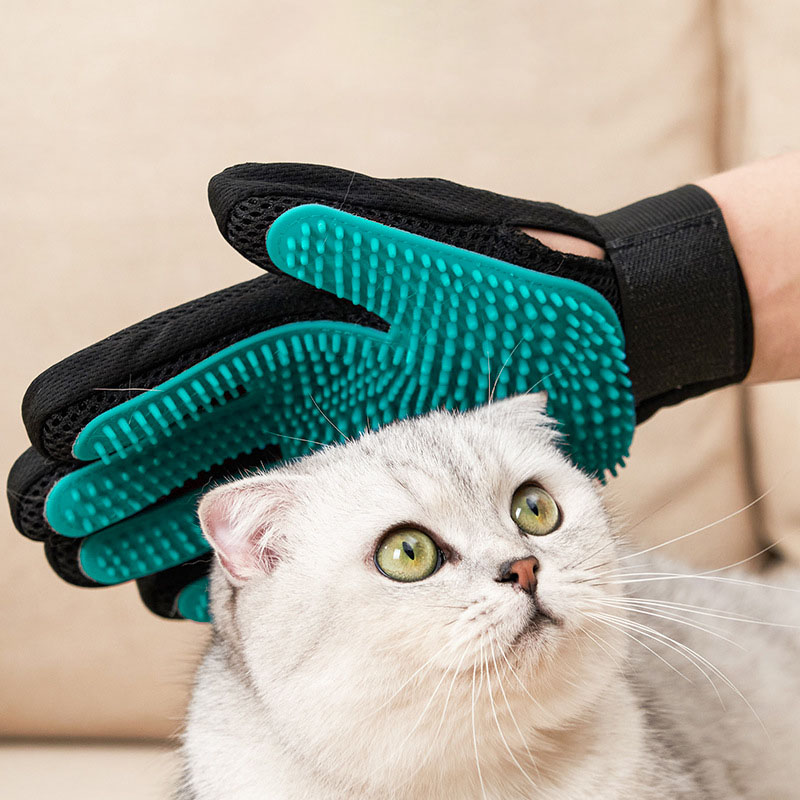 Rubber Glove Cleaning - Перчатка для груминга животных, мягкая перчатка-щетка