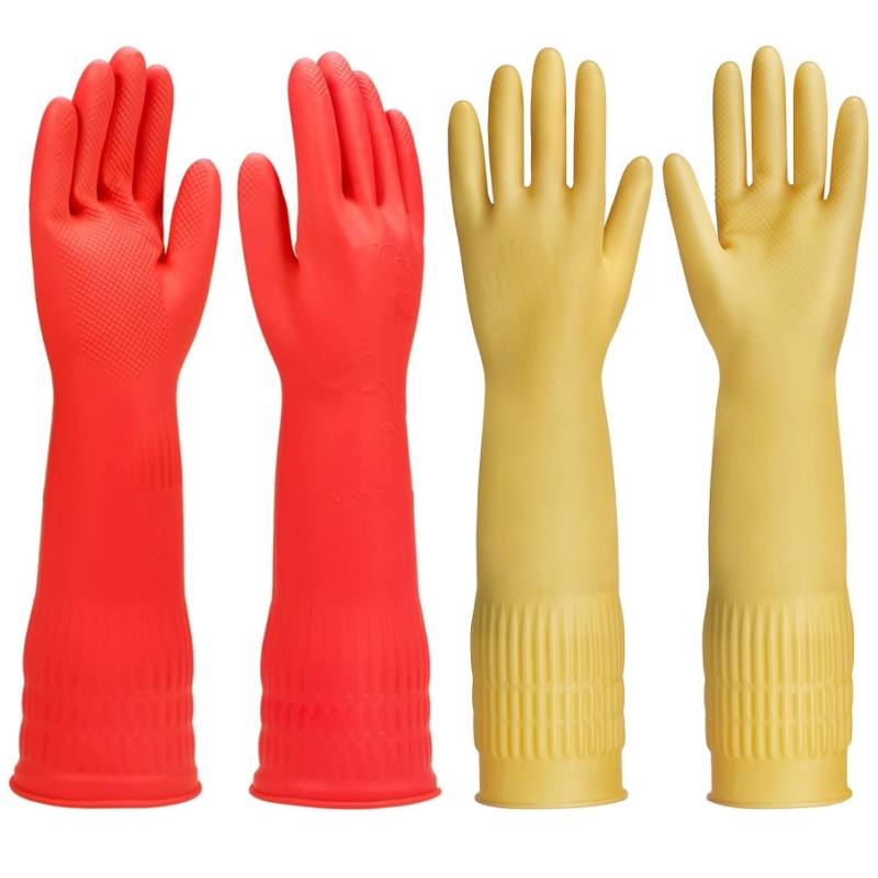 Dish Glove Rubber - 45 см удлиненные резиновые чистящие перчатки,