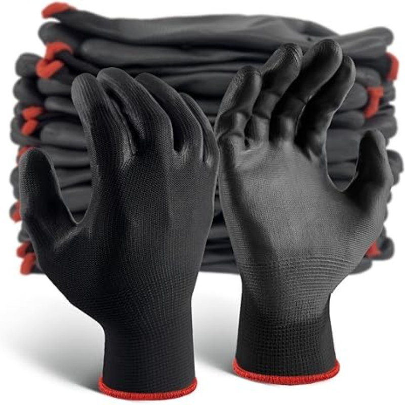 Nitrile Mechanic Glove - 6/12/18 шт. черные перчатки с полиуретановым