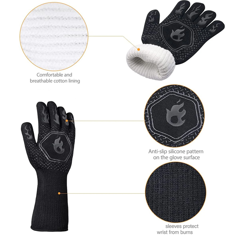Пара термостойких огнеупорных  – обзор и цена Oven Mitt Silicone