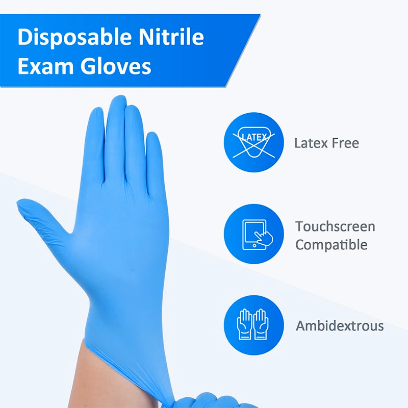 100 шт. синих нитриловых однор – обзор и цена Latex Disposable Glove