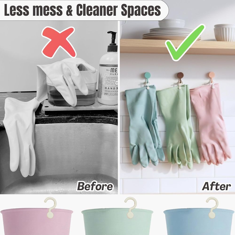 3 пары перчаток для мытья посу – обзор и цена Rubber Glove Cleaning